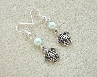 Sea turtle earrings dangle turtle gifts for women tortoise earrings turtle lover gift tiny turtle earrings