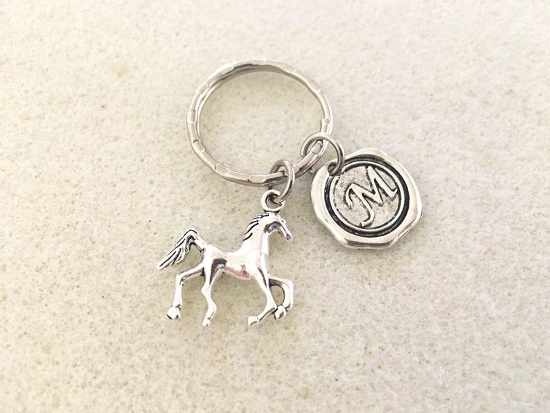 Personalized Horse Keychain Horse Lovers Gifts Horse Jewelry Etsy