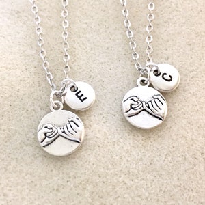Pinky promise necklace his and her gift necklaces set of 2 best friend necklace for 2 best friend gifts bff gifts bff necklace for 2 friends