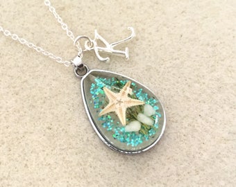 Personalized real starfish necklace ocean lover gift beach gifts beach necklace gifts natural starfish necklace nature starfish jewelry