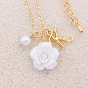White flower girl necklace toddler flower girl gift little girl gifts custom flower girl gift flower girl proposal junior bridesmaid gift