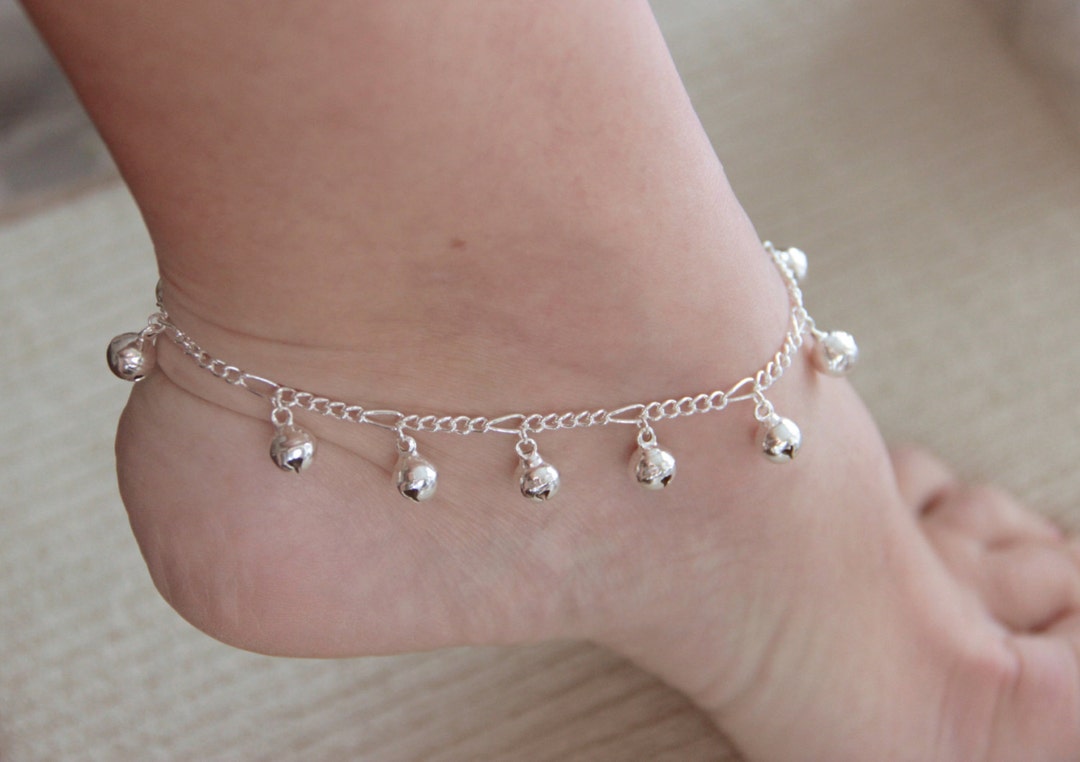 Baby ankle bracelet with bells best sale
