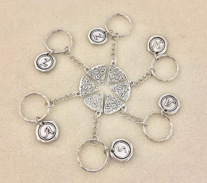 SET of Pizza keychains pizza party friendship gift best friend Etsy