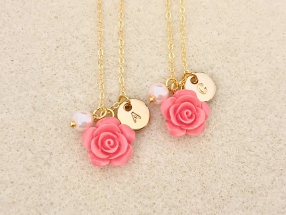 Etsy flower hotsell girl necklace