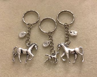 3D Silver horse keychain personalized horse keychain horse jewelry horse lover gifts couple keychain horse accessories gifts her and him