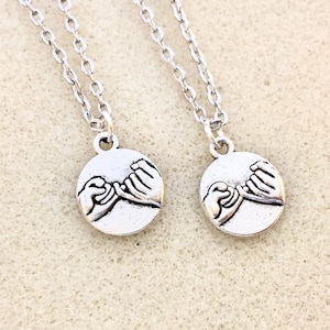Pinky promise necklace his and her gift necklaces set of 2 best friend necklace for 2 best friend gifts bff gifts bff necklace for 2 friends