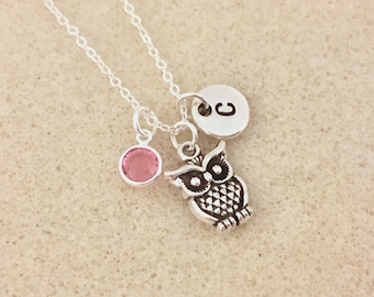 Personalized tiny owl necklace owl gifts for women owl lover gift owl jewelry owl pendant friendship gift friend gift owl gifts for girls