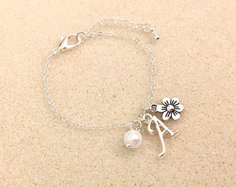 Flower girl bracelet bridesmaid gift flower girl gift simple bracelet for flower girl wedding gift wedding favors bridesmaid bracelet gift