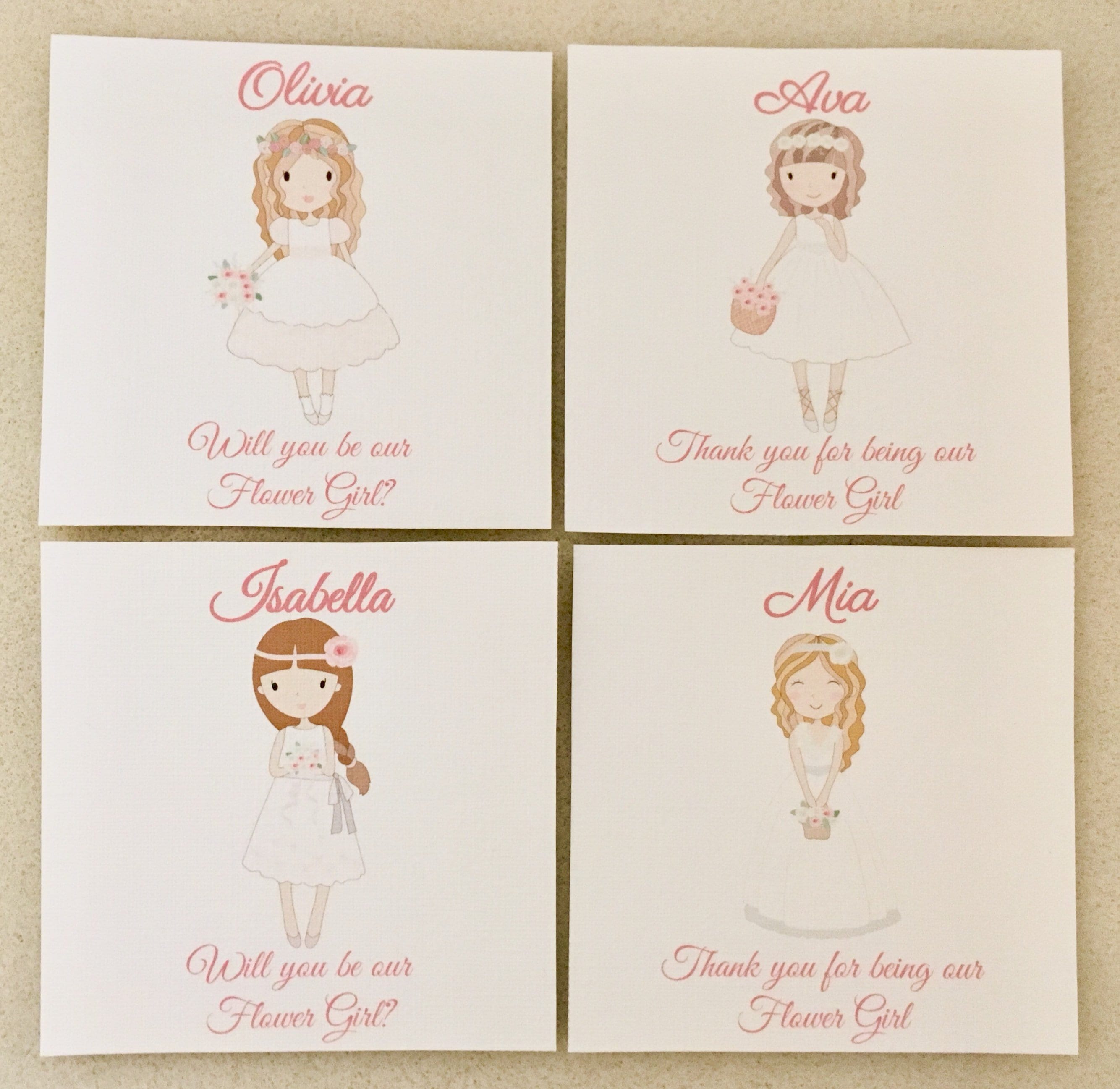 Personalized Flower Girl Card Flower Girl Proposal Flower Girl Etsy