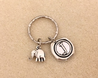 Silver lucky elephant keychain elephant gifts elephant key chain elephant key ring good luck gifts friendship gifts lucky gifts friends