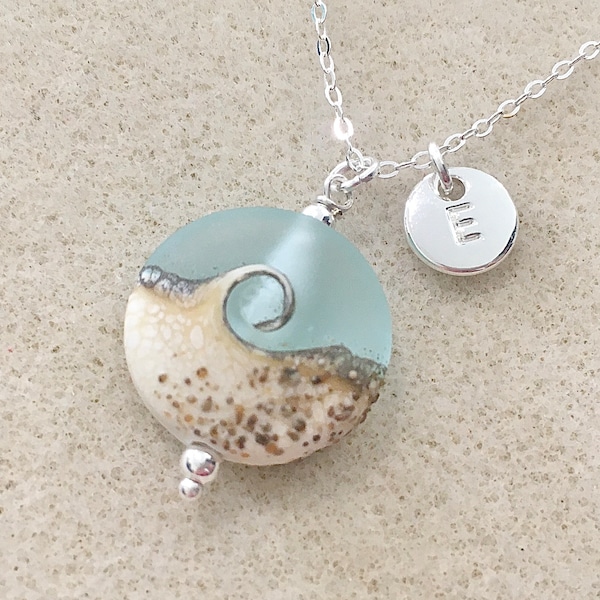 Bigger pale aqua necklace beach necklace ocean wave necklace sea glass necklace ocean necklace beach wedding gifts beach bridesmaid necklace