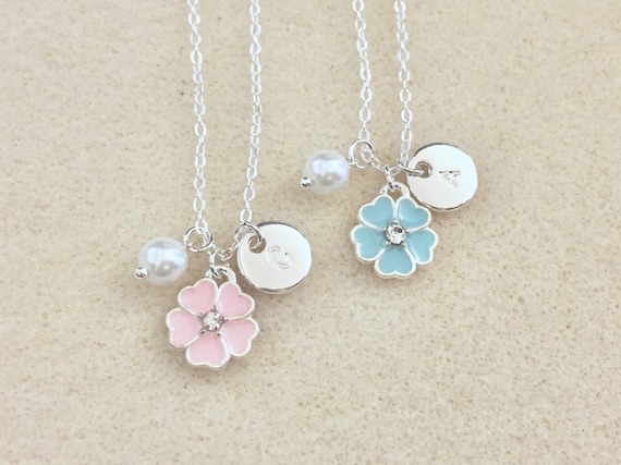 Etsy flower store girl necklace