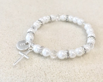 First communion gift for girl first communion bracelet for goddaughter first birthday gift baptism gift girl baptism bracelet girl gift girl