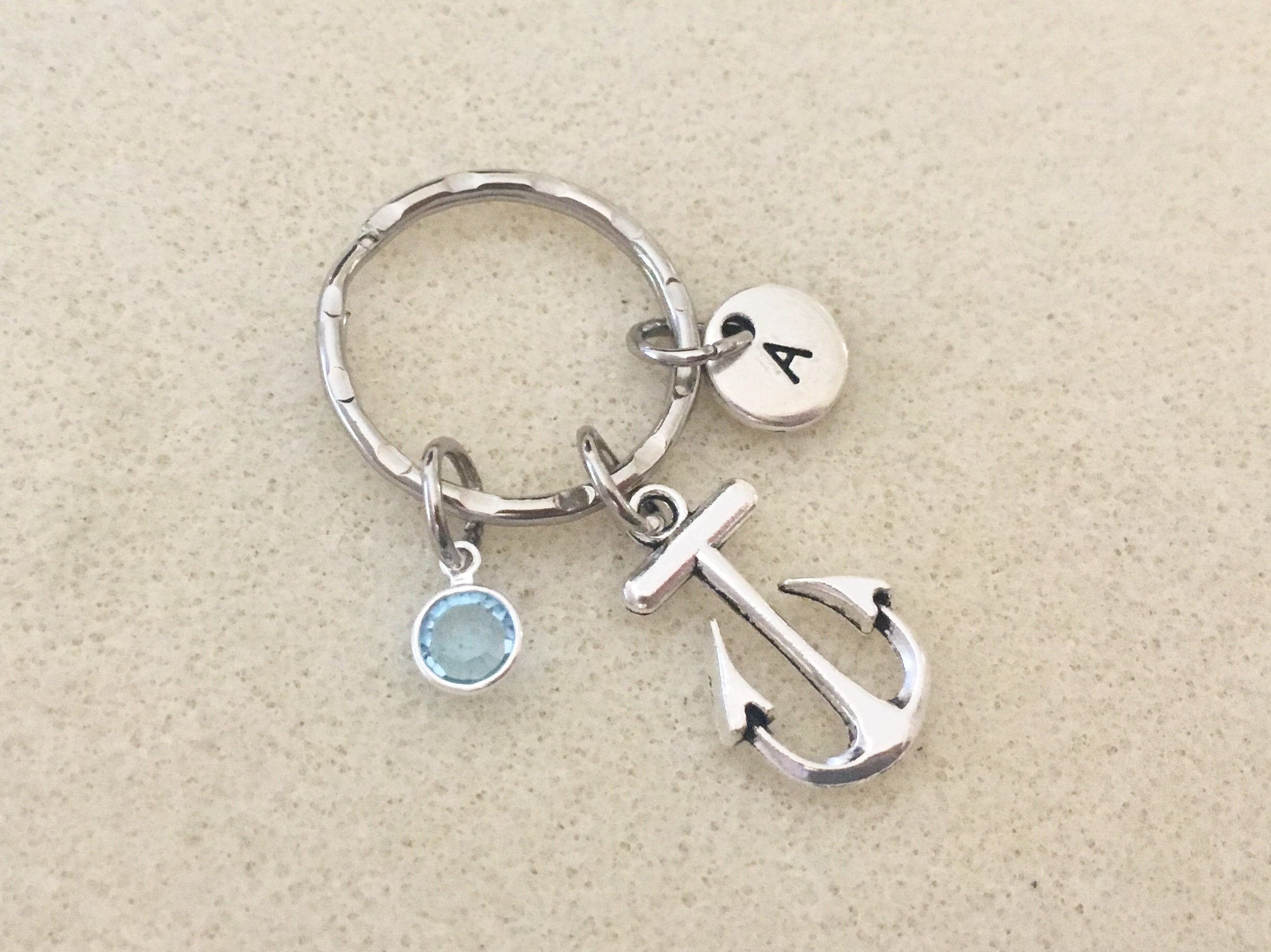 Anchor Keychain - Etsy