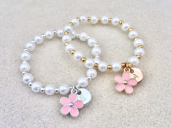 Flower girl gift wedding day gift flower girl toddler flower girl gift little girl bracelet bridesmaid gift bridesmaid gold silver bracelet