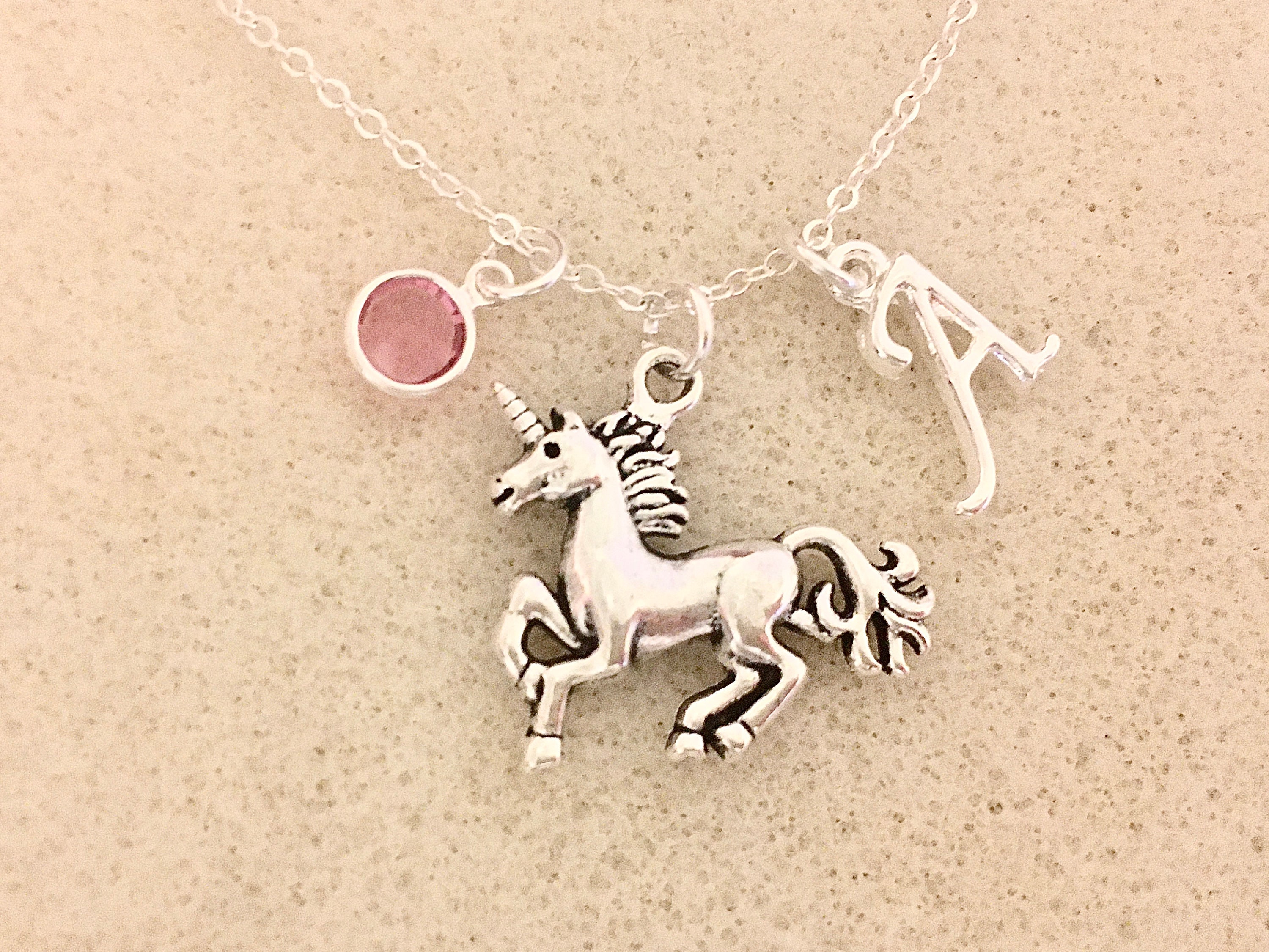 Collier Licorne personnalisé pour filles de 1 à 9 ans, bijoux pour