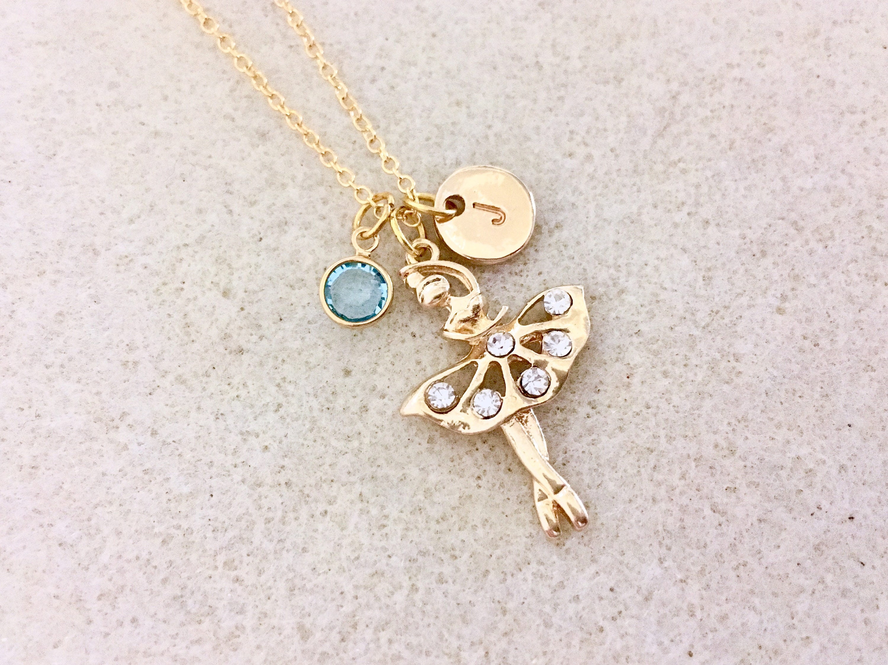 Little Girl Ballerina Necklace Etsy