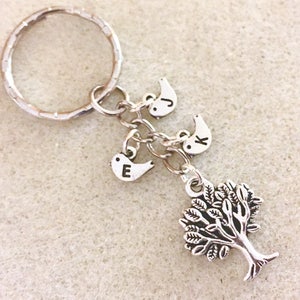 Family tree of life keychain tree of life gift mother gift mom birthday gift mom gifts for mom Christmas gifts family tree keychain image 1