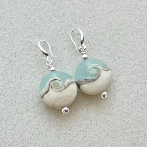 Wave earrings beach earrings sea lover gift beach inspired earrings beach jewelry cruise gifts double-sided water drop dangle earrings gifts