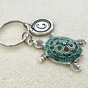 Blue Sea Turtle Keychain Sea Turtle Gifts Sea Turtle Key Chain Beach ...