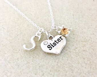 Sister necklace personalized gift for sister gift sister birthday gift sister gifts birthday new big sister gift from baby