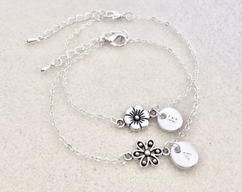 Silver flower girl bracelet bridesmaid gift flower girl gift simple bracelet flower girl wedding gift wedding favor bridesmaid bracelet gift