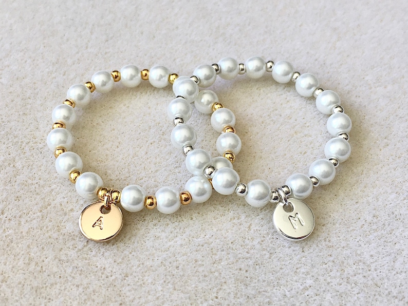 Pearl Flower Girl Bracelet Personalized Flower Girl Gift Ideas Etsy