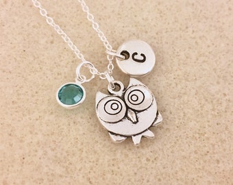 Personalized owl necklace owl gifts for women owl lover gift owl jewelry owl pendant friendship gift friend gift owl gifts for girls