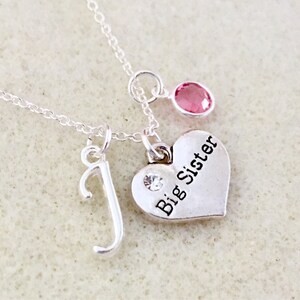 Personalized big sister necklace big sister gift for big sister birthday gift new big sister gift from baby announcement gift for sister