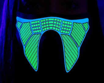 Subzero LED Sound Reactive Mask, EDM Festival Mask – Rave Outfit Accessories