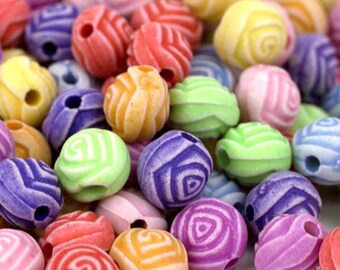 Pastel Rose Beads - 150/Pack - Kandi Bracelet Supplies for Rave, Festival & Kids Craft Jewelry Making