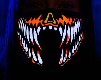 Venom LED Sound Reactive Mask, EDM Festival Mask – Rave Outfit Accessories