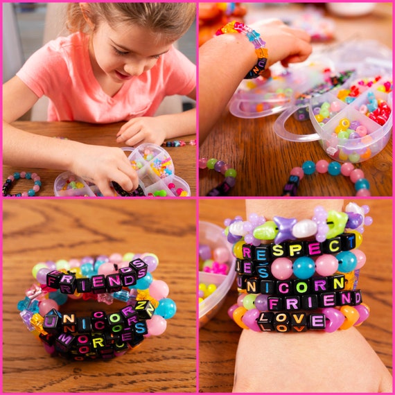 Kit de bracelet de perles de ficelle fait à la main pour enfants, jouet perlé  pour