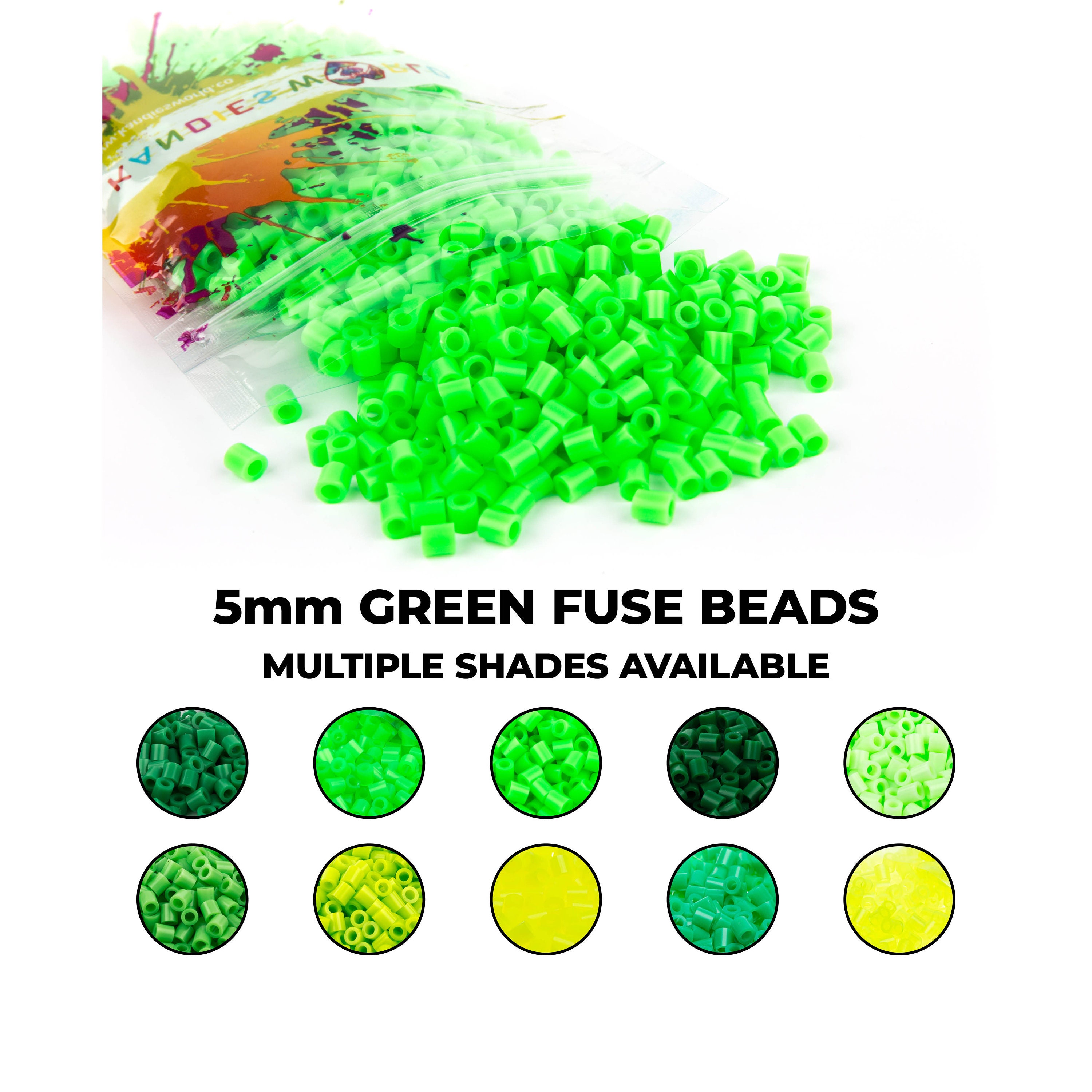  Perler Green Glow In The Dark Beads for Kids Crafts, 1000 pcs,  Small : Arts, Crafts & Sewing