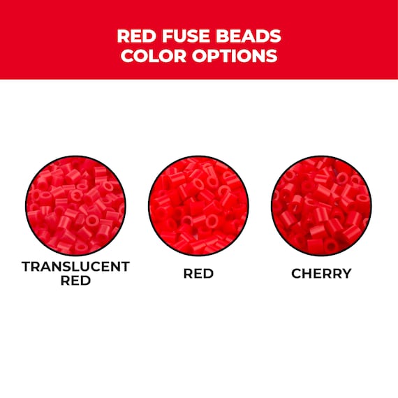 Red Translucent Fuse Beads - 5mm - 1000/Pack