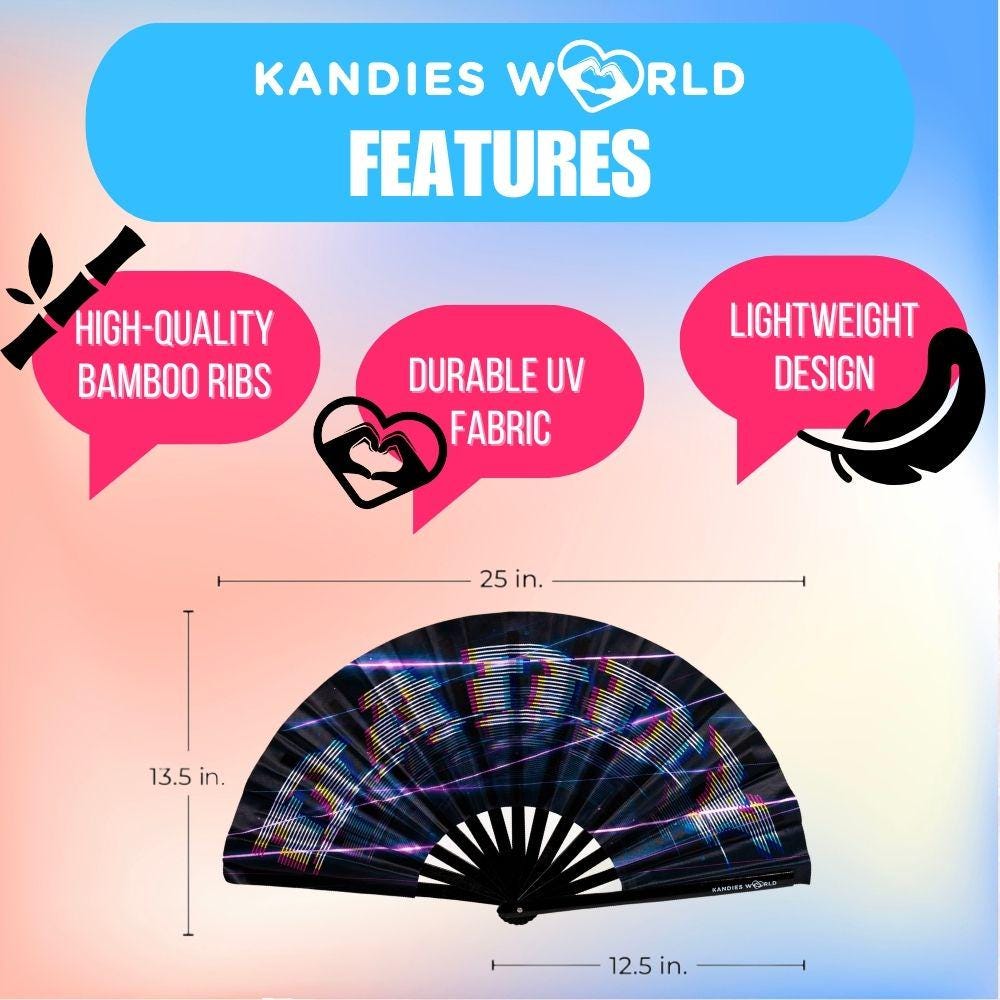 Daddy Rave Festival Fan - Festival Accessory - Large Rave Hand Clack ...