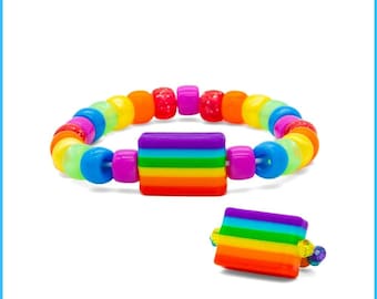 Pride Kandi Ring & Bracelet - 2/Pack