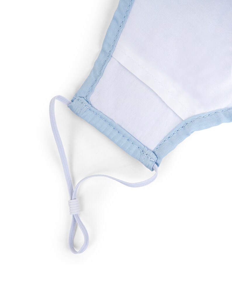 Light Blue Face Mask for Adults With Filter Pocket Nose Wire Etsy