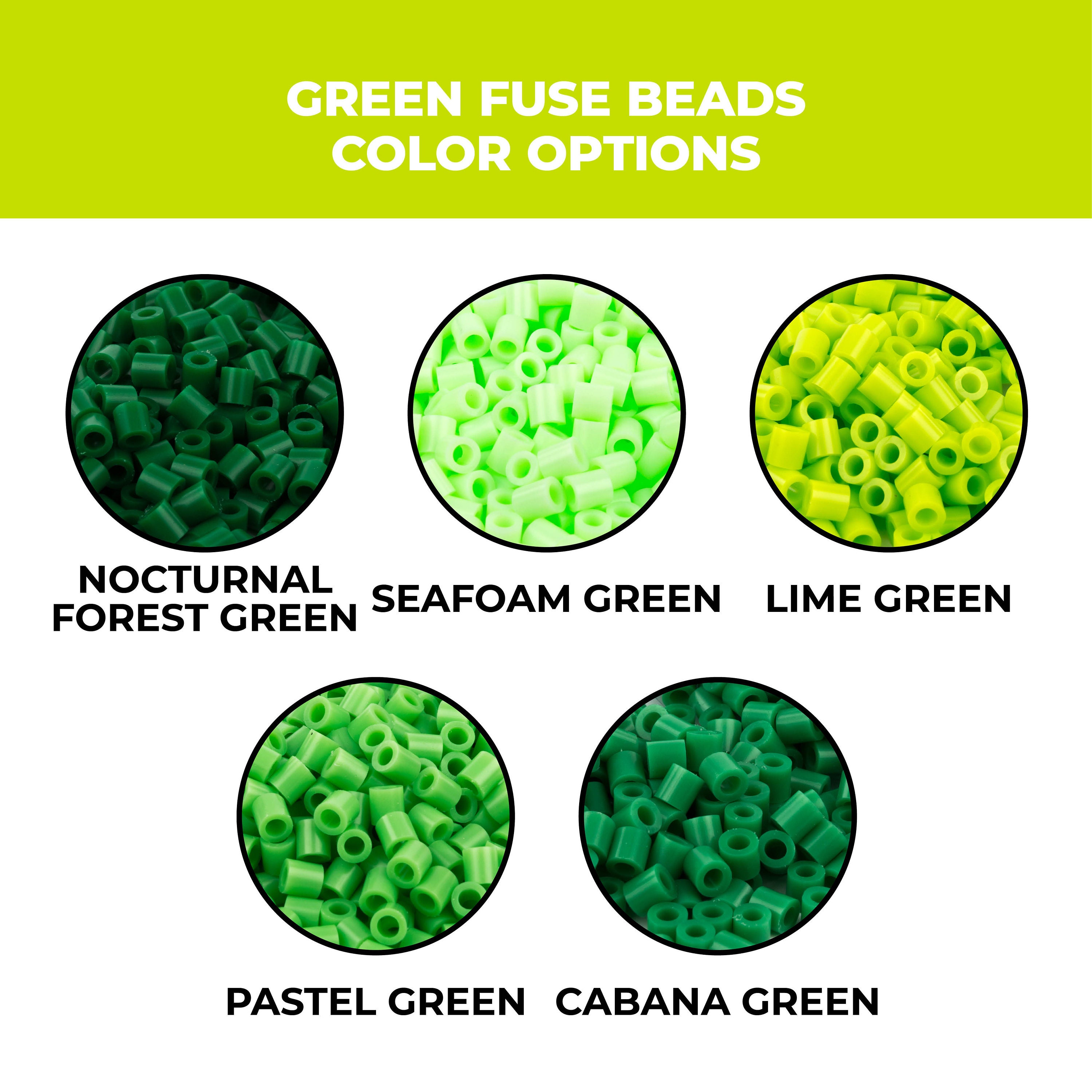 Glow-in-the-dark Fuse Beads for Perlers 8 Colorful Options perler Brand  Compatible Melty Beads 5mm 1000, 3000 or 6000 Beads 