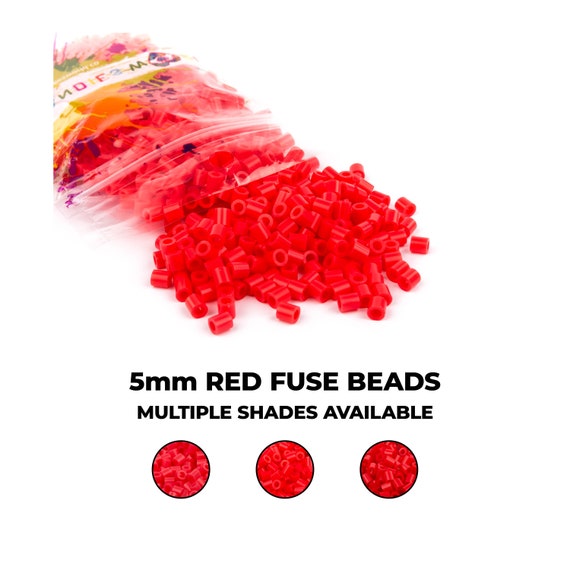 DIY Red Fuse Beads For Perlers - Melty And Iron Beads - 5mm
