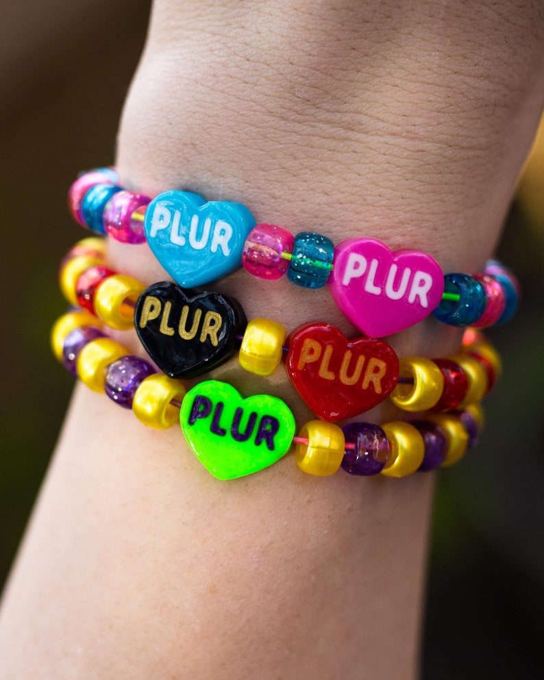 Good For Jewelry Beads Made In The USA Kandi Rave Bracelets PLUR Plastic Beads 10+ Pack