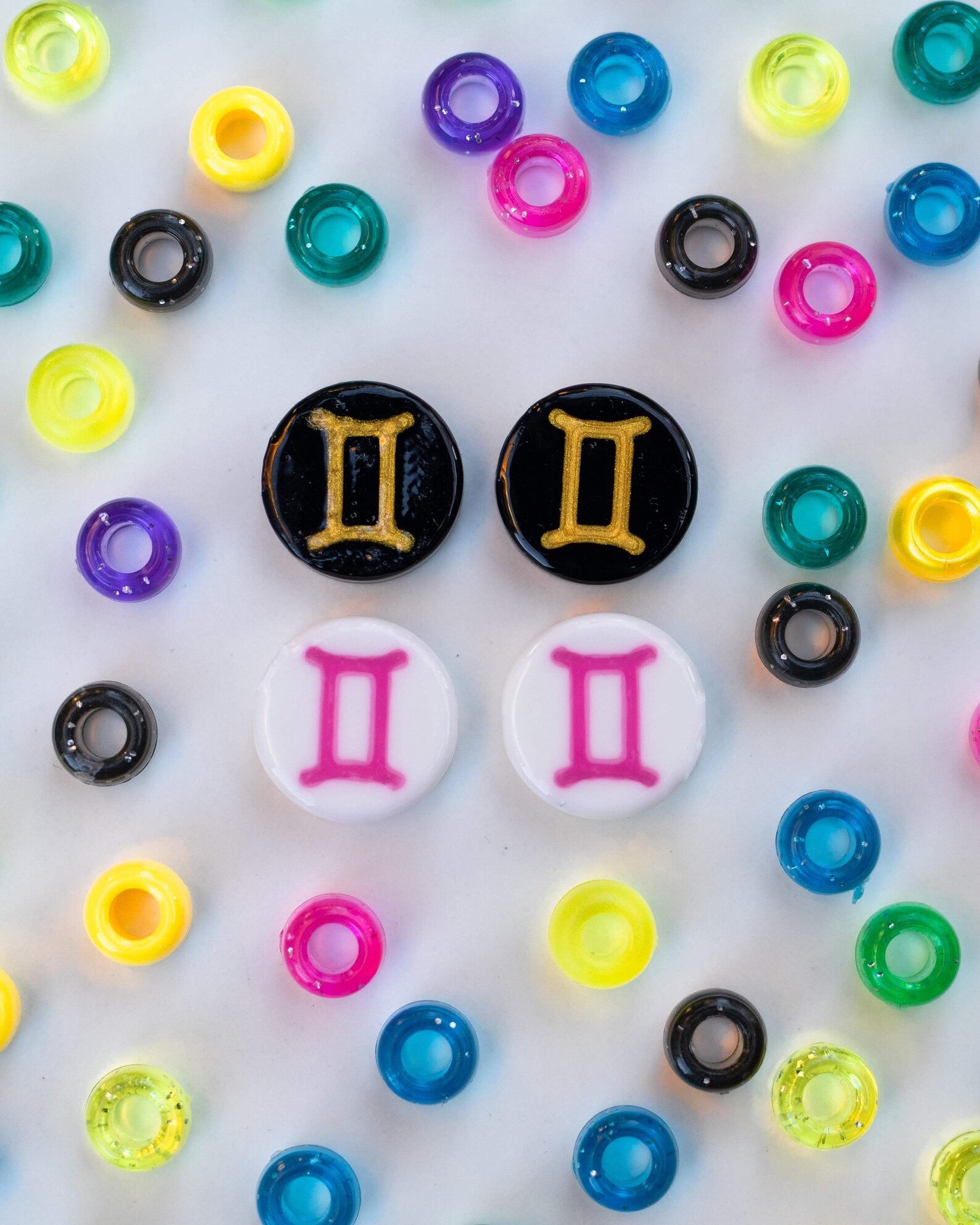 Gemini Zodiac Plastic Beads Good For Jewelry Kandi Rave Etsy