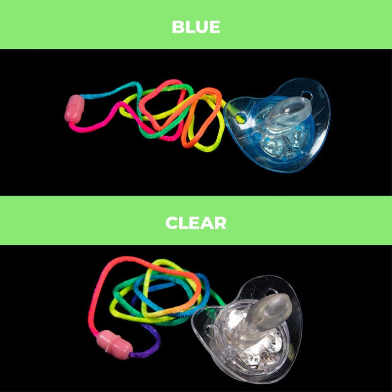 Pacifiers Rave Cultural LED Rave Pacifier – Light up Binky – Glow EDM Festival Accessory Gear ...