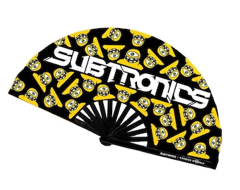 Subtronics x Kandies World Cyclops fan - Large Folding Fan for Festivals