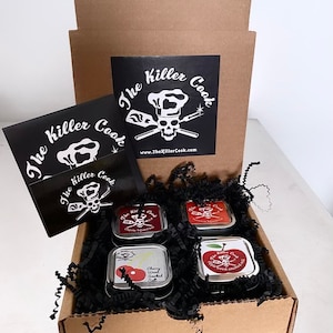 The Killer Cook’s Sea Salt Gift Set 4 2.5oz Tins Of Infused & Smoked Sea Salts