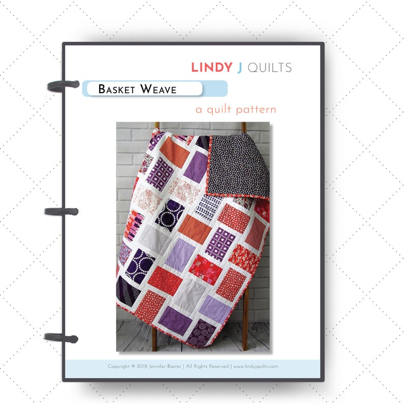Basket Weave Quilt Pattern Easy Quilt Pattern Beginner Etsy