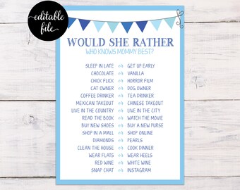 Baby Shower Baby Shower Games Baby Shower Ideas Boy Blue Etsy