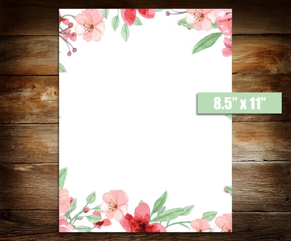 floral stationary bridal shower