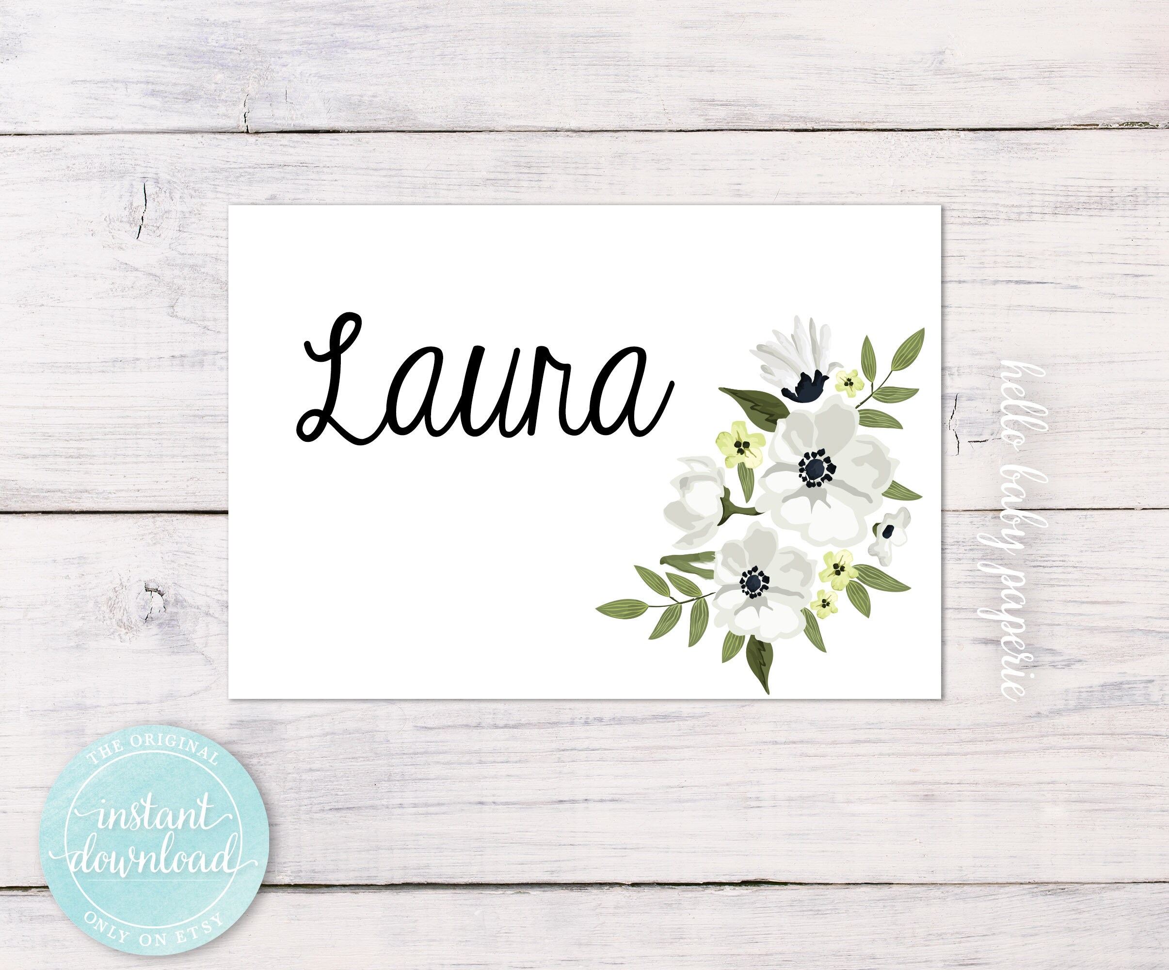 Bridal Shower Name Tags Floral Guest Name Tags I Know the Etsy