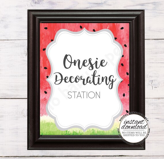 Onesie Decorating Sign A Onesie Baby Shower Game Baby Etsy